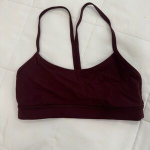 Lululemon flow Y sports bra maroon size 6